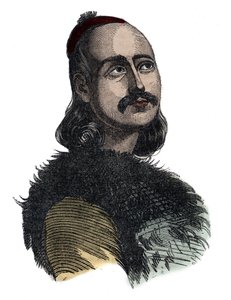 マルコス・ボツァリス（マルコ・ボツァリス）1788年から1823年までのギリシャ独立戦争の将軍であり英雄 - ジョヴァンニ・ボッジの彫刻 作： Giovanni Boggi