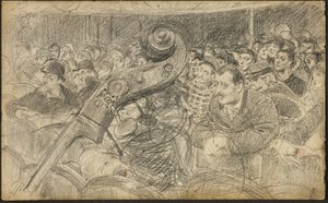 パリの劇場での聴衆 II 作： Giovanni Boldini