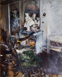 画家の部屋にいるベルニーニ枢機卿 ジョヴァンニ・ボルディーニ（1842-1931）作 油彩・キャンバス 53x46cm 作： Giovanni Boldini
