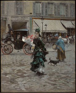 道を渡る 作： Giovanni Boldini