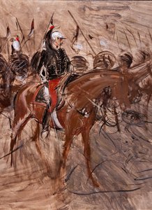 馬に乗った竜騎兵 作： Giovanni Boldini