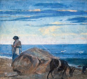 海辺のヤギ飼い 作： Giovanni Boldini