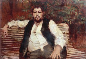 イタリア、フェラーラ、「ヴェールの庭師」-ピカール 作： Giovanni Boldini