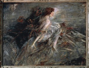 イタリア、ローマ、マルチェサ・ルイサ・カサーティの肖像 作： Giovanni Boldini