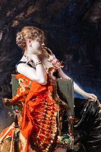 Senhora X, detalhe 作： Giovanni Boldini