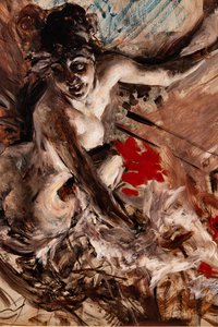 Rouva de Joss, yksityiskohta 作： Giovanni Boldini