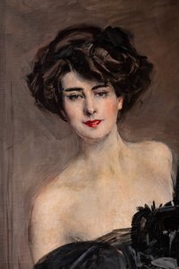 マドモアゼル・ド・ネミドフト、細部 作： Giovanni Boldini