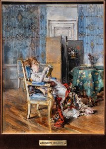 Lukeva nainen 作： Giovanni Boldini