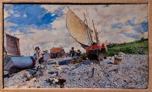 エトルタのビーチ 作： Giovanni Boldini