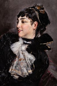 Rastyn kreivitär sohvalla, yksityiskohta 作： Giovanni Boldini