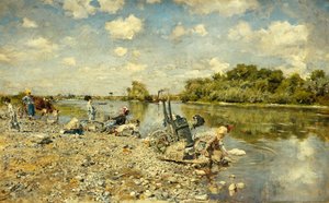 ランドリー; La Lavandaie、1874 作： Giovanni Boldini