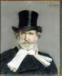 1886年、ジュゼッペ・ヴェルディの肖像。ジュゼッペ・ボルディーニ（1842-1931）のデッサン。ローマガレリア・ダルテ・モデルナ（Galleria D