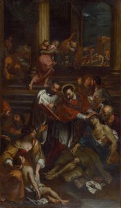 伝染病の犠牲者の間の聖チャールズボロメオ、17世紀の後半。 作： Giovanni Bonatti