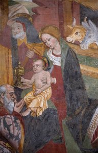 3人の王の礼拝、1492年（3702450の詳細） 作： Giovanni Canavesio