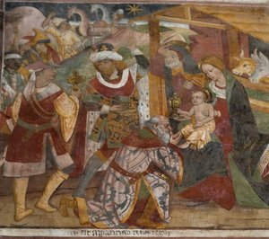 3人の王の礼拝、1492年 作： Giovanni Canavesio