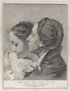 少女を抱きしめる青年、1743年。 作： Giovanni Cattini