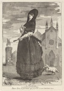 Le Zendale (フードをかぶった女、または教会から戻ってきた女) 作： Giovanni David
