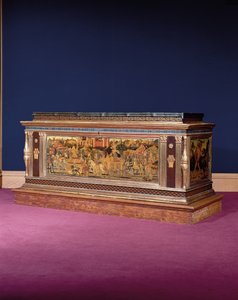 カッソーネ（木材と小包金箔のテンペラ）（1113941-4も参照） 作： Giovanni Di Ser Giovanni Lo Sheggia (attr. to) Guidi