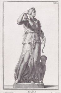 ダイアナ像、1734年。 作： Giovanni Domenico Campiglia