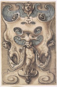プットのカルトゥーシュ 作： Giovanni Domenico Capellino