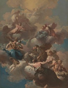 天井フレスコ画のスケッチ 作： Giovanni Domenico Ferretti