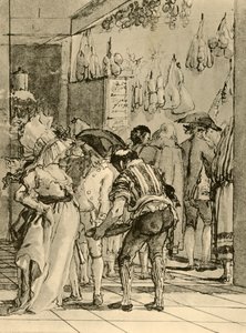 スモークウェアのあるお店、1791年、1928年 作： Giovanni Domenico Tiepolo