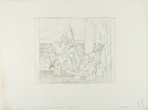 アエネアスは息子のアスカニウスをディドーに紹介する 作： Giovanni Domenico Tiepolo