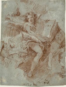 本を持った天使 作： Giovanni Domenico Tiepolo