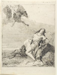 アンジェリカ 縛られ海の怪物に喰われそう 作： Giovanni Domenico Tiepolo