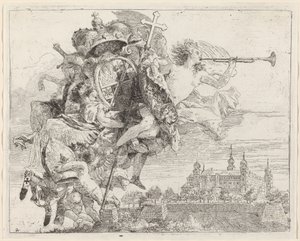 カール フィリップ フォン グライフェンクラウ、ヴュルツブルク司教王子の紋章 作： Giovanni Domenico Tiepolo