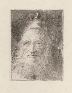 Raccolta di Teste（頭のコレクション）からの帽子をかぶったひげを生やした老人 作： Giovanni Domenico Tiepolo