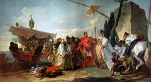 シーザー会議クレオパトラ、1747。 作： Giovanni Domenico Tiepolo