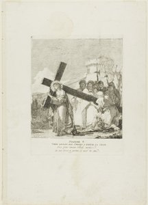 キリストはキレネのシモンに助けられる（「十字架の歩み」より5枚目 作： Giovanni Domenico Tiepolo