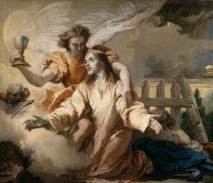 オリーブ山のキリスト。 1772 作： Giovanni Domenico Tiepolo