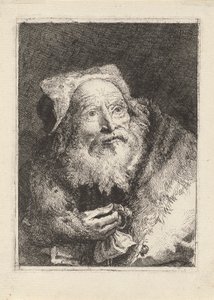 Raccolta di Teste（頭のコレクション）からのブレスレットを持つ老人 作： Giovanni Domenico Tiepolo