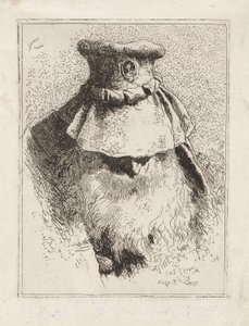 Raccolta di Teste（首のコレクション）からの大きな帽子をかぶった老人 作： Giovanni Domenico Tiepolo