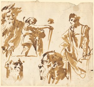 人物と顔 作： Giovanni Domenico Tiepolo