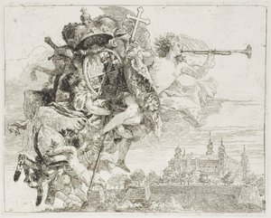 口絵: 『エジプトへの逃避』より、天使に運ばれるカール・フィリップ・フォン・グライフェンクローの腕 作： Giovanni Domenico Tiepolo