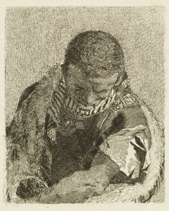 ムーア人の頭が前に曲がる 作： Giovanni Domenico Tiepolo