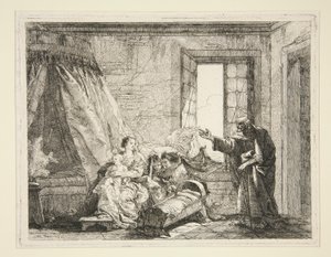 ジョセフはメアリーに去る命令を発表します, シリーズ Idee pittoresche sopra la fuga in Egitto (Flight into Egypt) から