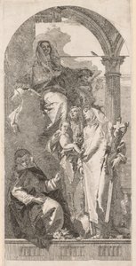 マドンナと聖アグネス、キャサリン、ローザ 作： Giovanni Domenico Tiepolo