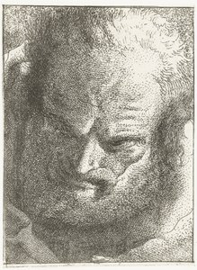 男は下を向く 頭のコレクション（シリーズタイトル） Raccolta di Teste (シリーズタイトル) 作： Giovanni Domenico Tiepolo