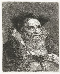 ベレー帽の男 頭のコレクション（シリーズタイトル） Raccolta di Teste (シリーズタイトル) 作： Giovanni Domenico Tiepolo