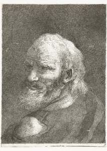 裸の肩を持つ男 頭のコレクション（シリーズタイトル） Raccolta di Teste (シリーズタイトル) 作： Giovanni Domenico Tiepolo