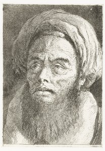 ターバンの男 頭のコレクション（シリーズタイトル） Raccolta di Teste (シリーズタイトル) 作： Giovanni Domenico Tiepolo