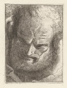 Raccolta di Teste（頭のコレクション）から、下を向いている老人 作： Giovanni Domenico Tiepolo