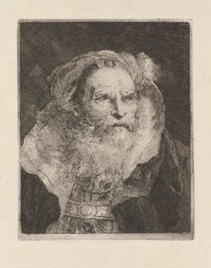Raccolta di Teste（首のコレクション）より、瞑想する老人 作： Giovanni Domenico Tiepolo