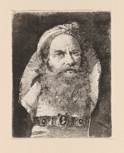 Raccolta di Teste（頭のコレクション）からの小さなターバンを持つ老人 作： Giovanni Domenico Tiepolo