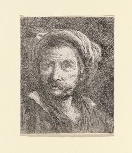 Raccolta di Teste（首のコレクション）からのターバンを巻いた老人 作： Giovanni Domenico Tiepolo
