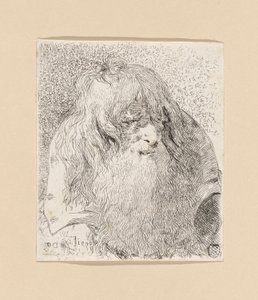 Raccolta di Teste（頭のコレクション）からのひげと長い髪の老人 作： Giovanni Domenico Tiepolo